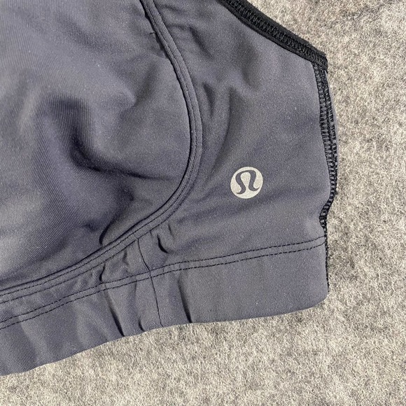 Lululemon Ta Ta Tamer Sports Bra 36C Gray Coal Black Adjustable - Picture 7 of 13